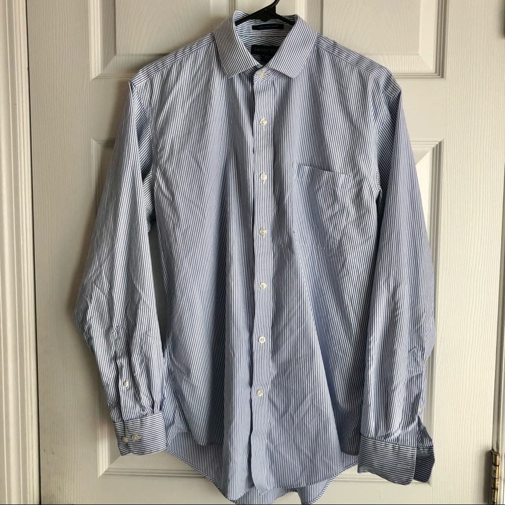 Lands' End Pinpoint Oxford Tailored Fit 15.5 - 34